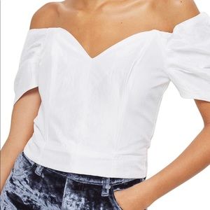 Topshop Cropped Blouse